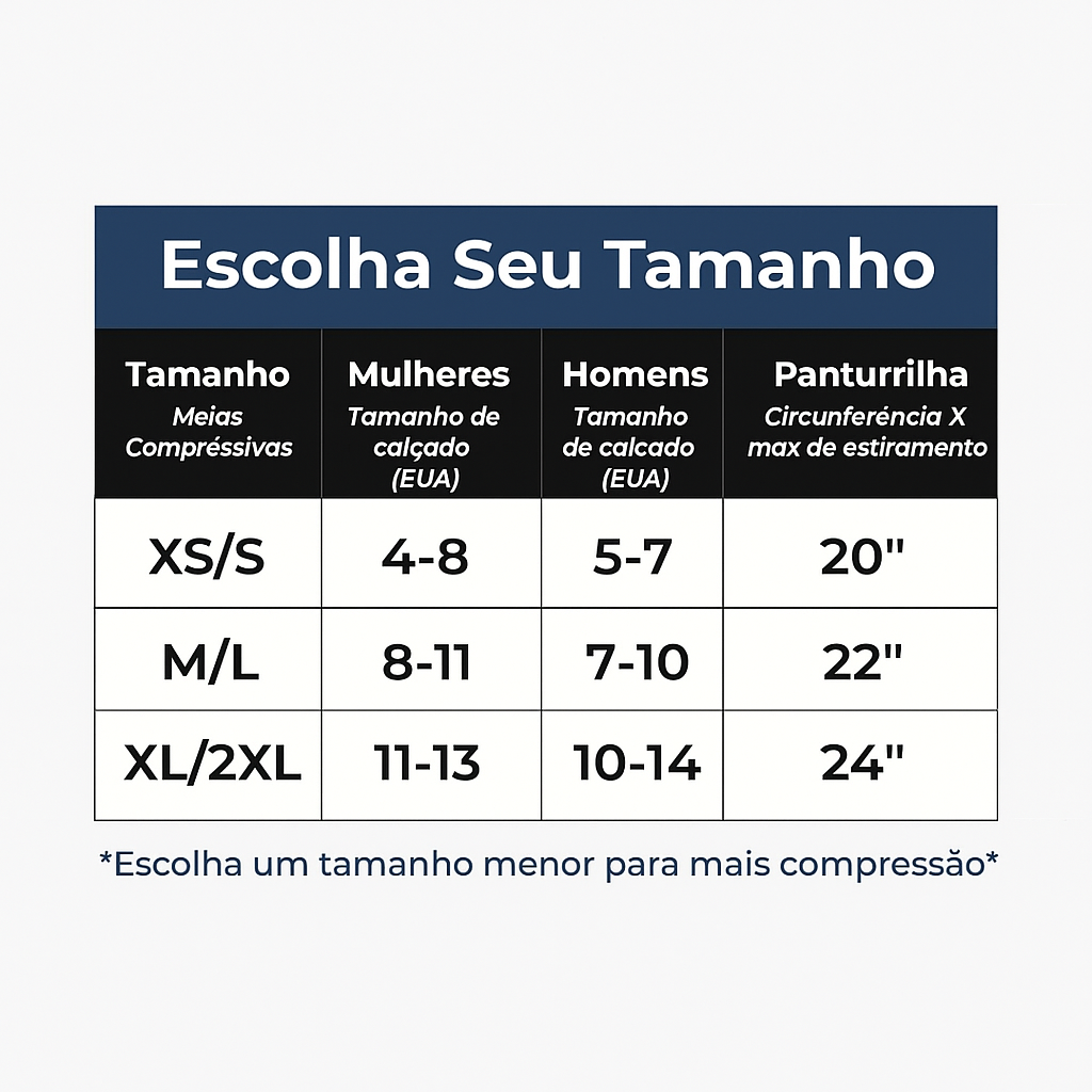 Meias de Compressão de Bambu Premium com Aderência