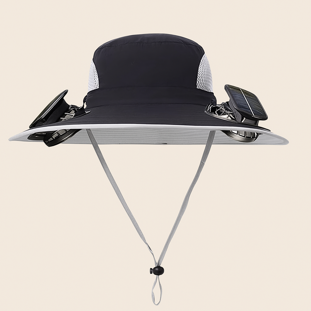 Chapéu com ventilador embutido