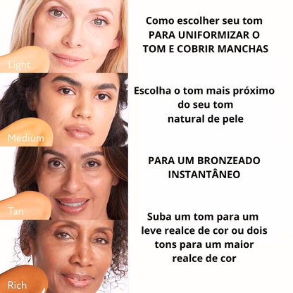 Hidratante com cobertura e corretivo tudo-em-um