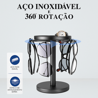 Suporte giratório para óculos