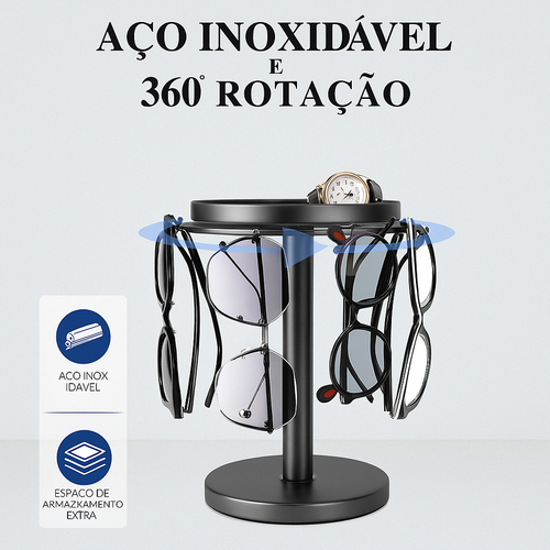 Suporte giratório para óculos
