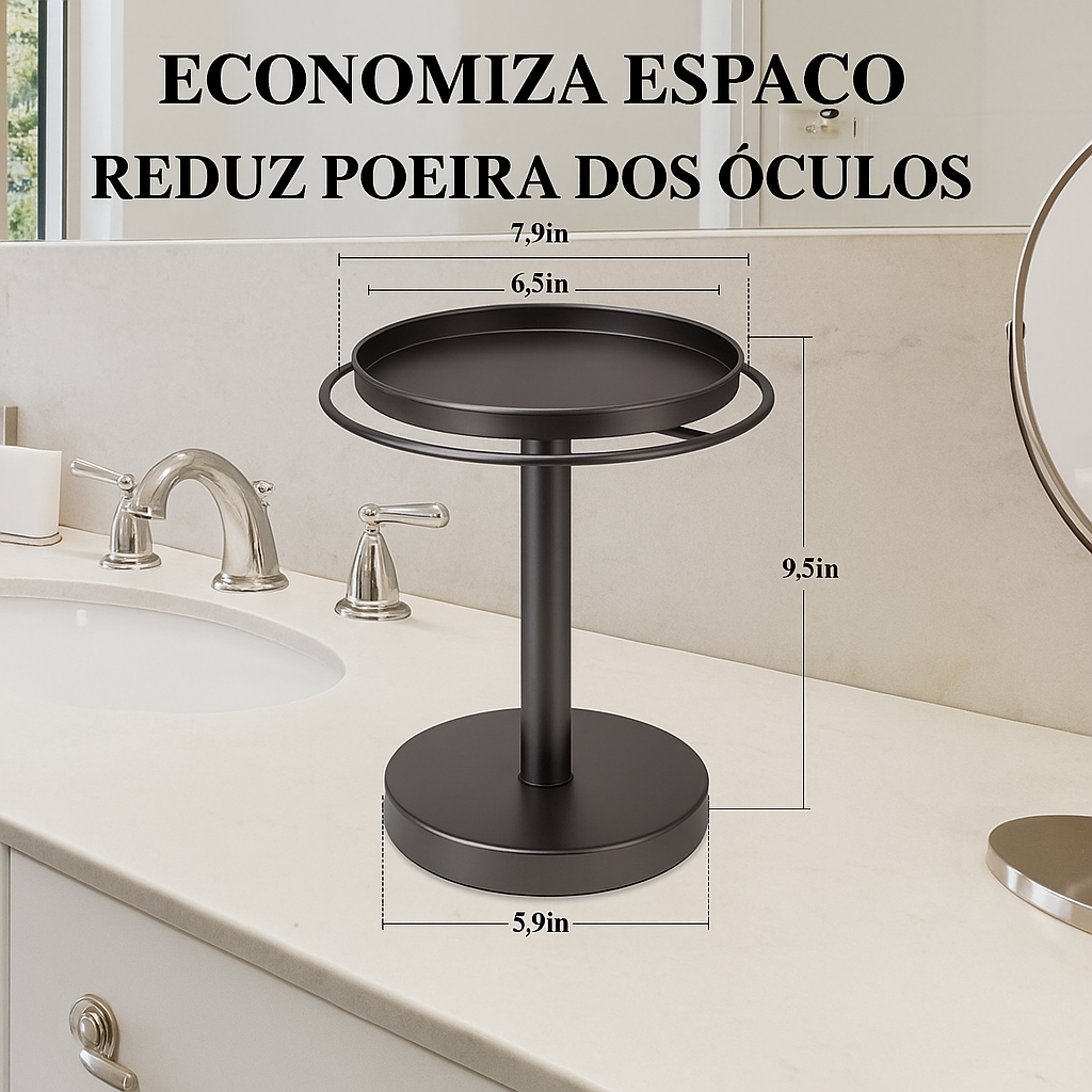 Suporte giratório para óculos