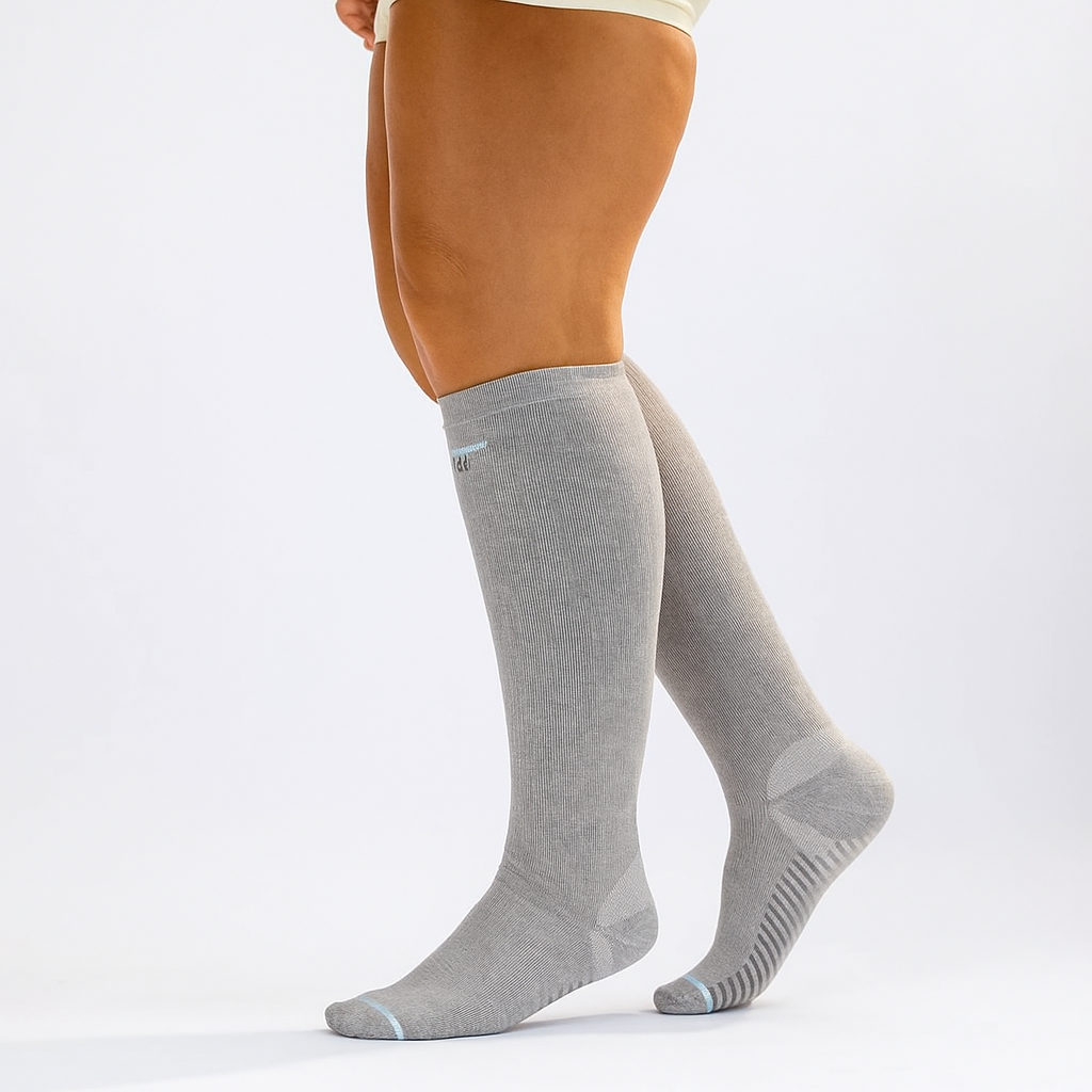 Meias de Compressão de Bambu Premium com Aderência