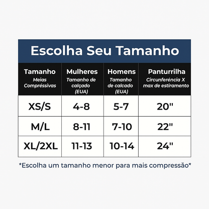 Meias de Compressão de Bambu Premium com Aderência
