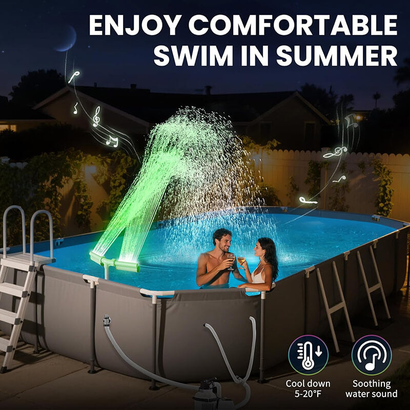 Fontaine à jet lumineux pour piscine