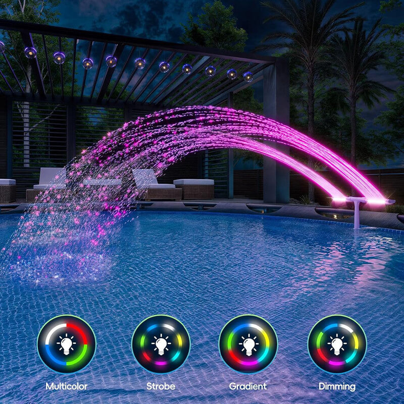 Fontaine à jet lumineux pour piscine