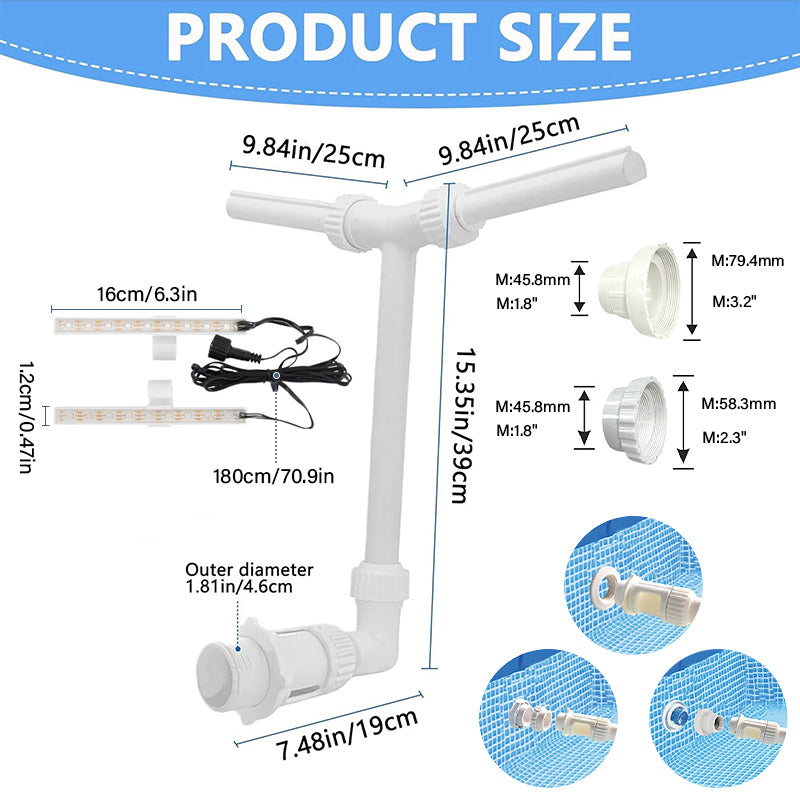 Fontaine à jet lumineux pour piscine